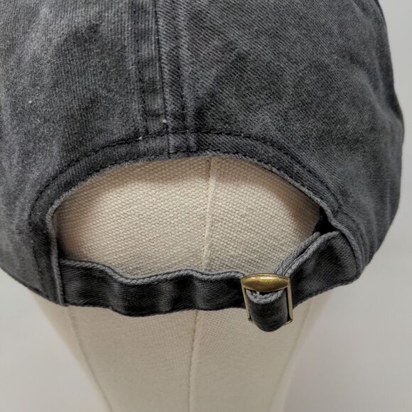 David & Young Women's Slideback Hat Gray OSFM Fuzzy Smiley Face Logo - Picture 8 of 11